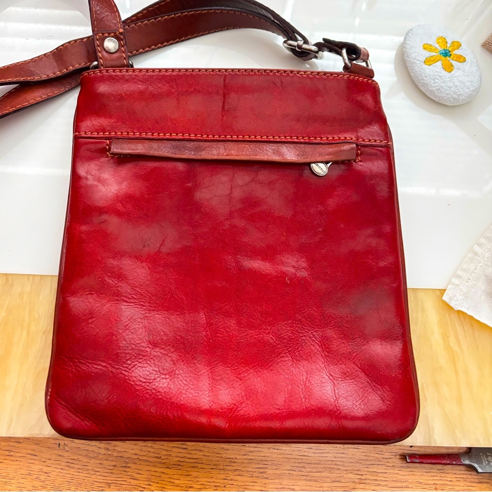 Red Leather Crossbody Bag
